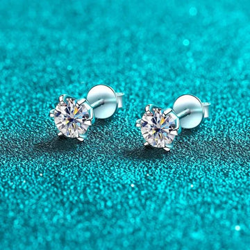 Gorgeous 0.3/0.5/1/2/3ct D Colour VVS1 Moissanite Earrings for Women Fine Jewellery - Sterling Silver Earrings - The Jewellery Supermarket